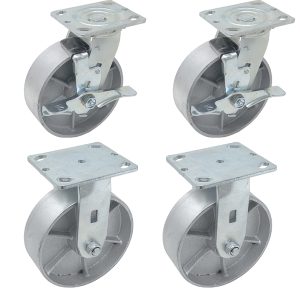6" Heavy-Duty Steel Wheel Casters
