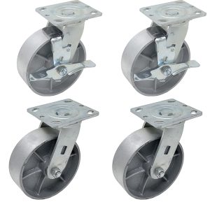 6-inch semi steel caster wheels, top locking swivel caster wheels