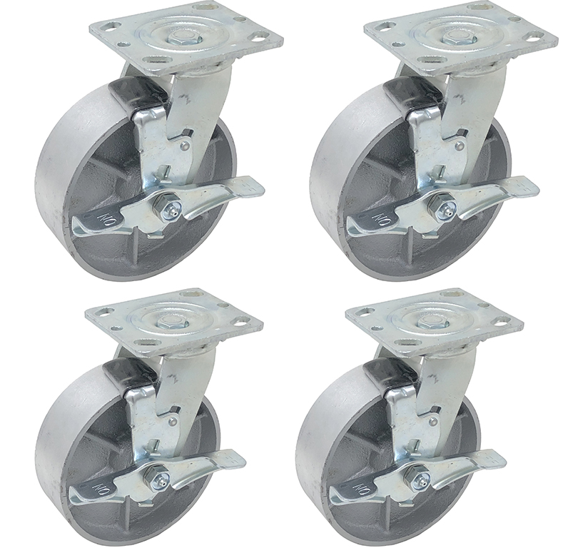 6-inch caster semi-steel casters wheels, heavy-duty caster wheels