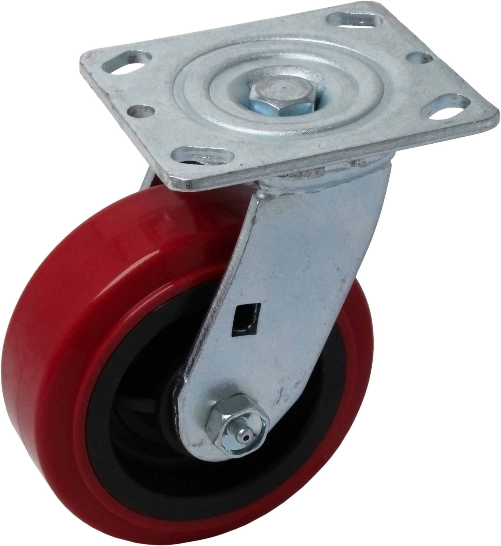 Swivel Caster Bright Red Wheels
