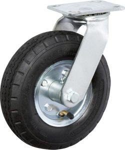 PNU 10-inch Pneumatic Caster Wheel in Black