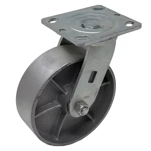 6 inch x 2 inch STEEL Heavy Duty Industrial Top Plate Caster, 1 Swivel Caster, 1200 LBS Load Capacity (Single) - ICON 6600 Series