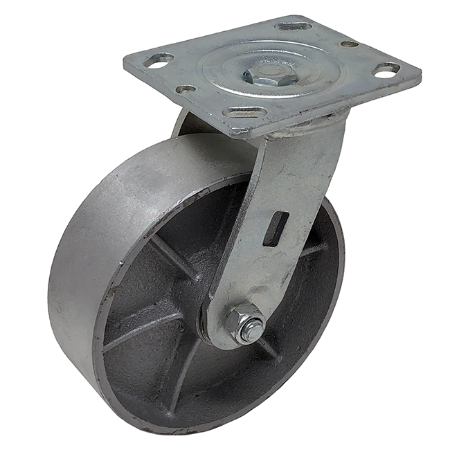 6-Inch Steel Wheel Locking Caster Wheels -Semi-Steel Swivel Caster- 1200 LBS