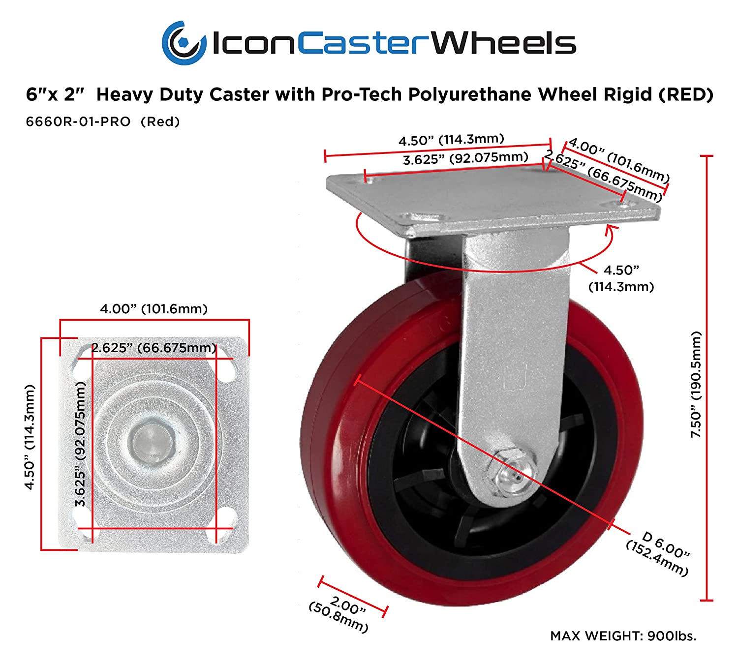 Durable caster suitable for various heavy-duty applications