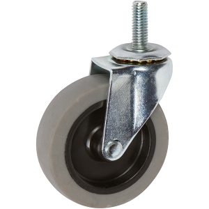 Gray thermoplastic rubber light-duty swivel caster