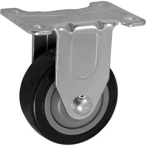 Black polyurethane light-duty caster wheel