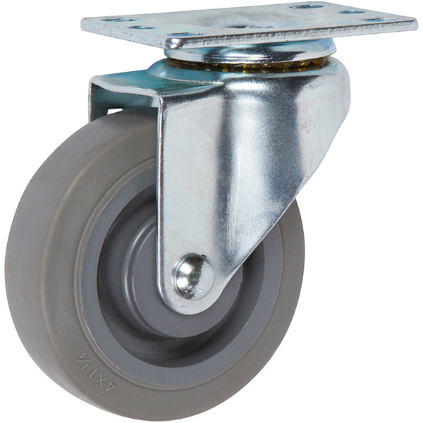 4-inch mirage rubber wheel non-marking swivel caster wheels