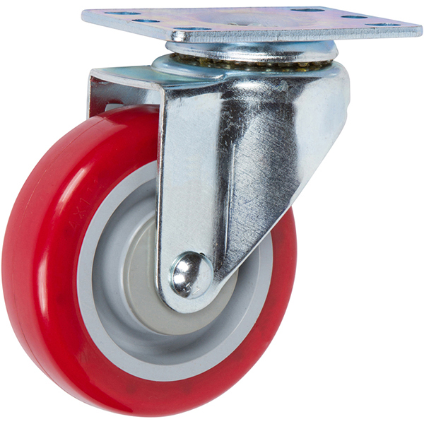 Close-up of 4-inch swivel caster showcasing wheel design