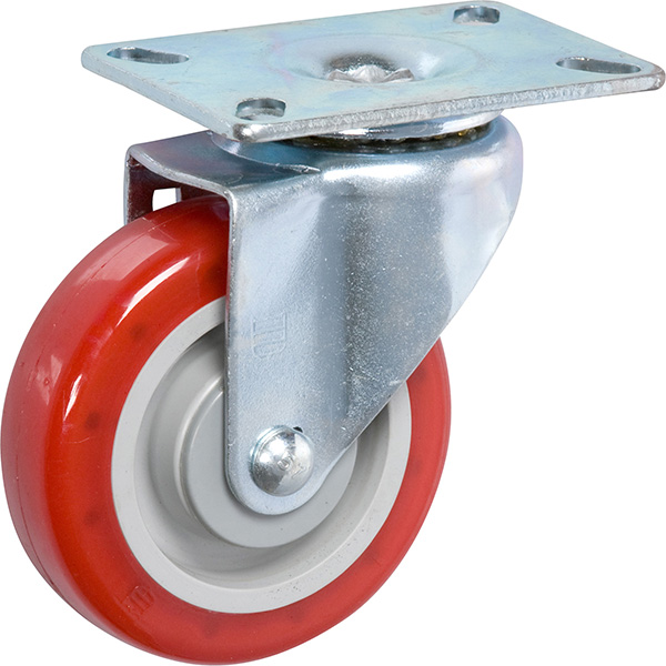 PLY 4-inch Light Duty Caster Wheel in Red