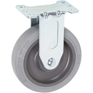Gray thermoplastic rubber medium-duty caster wheel