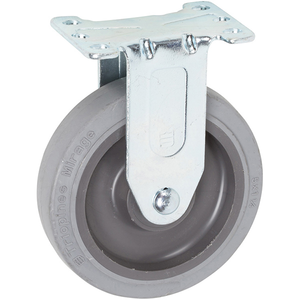 Gray thermoplastic rubber medium-duty caster wheel