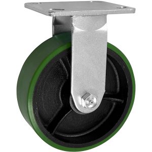 Green PCI heavy-duty industrial caster with top plate