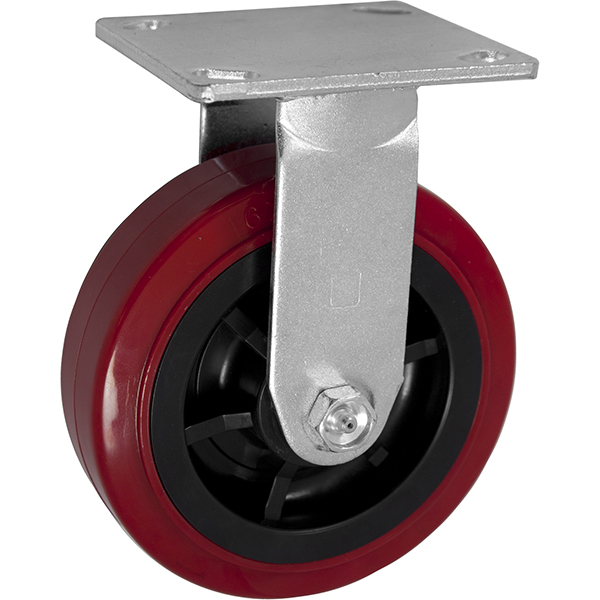 Red Pro-Tech heavy-duty industrial caster designed for stability