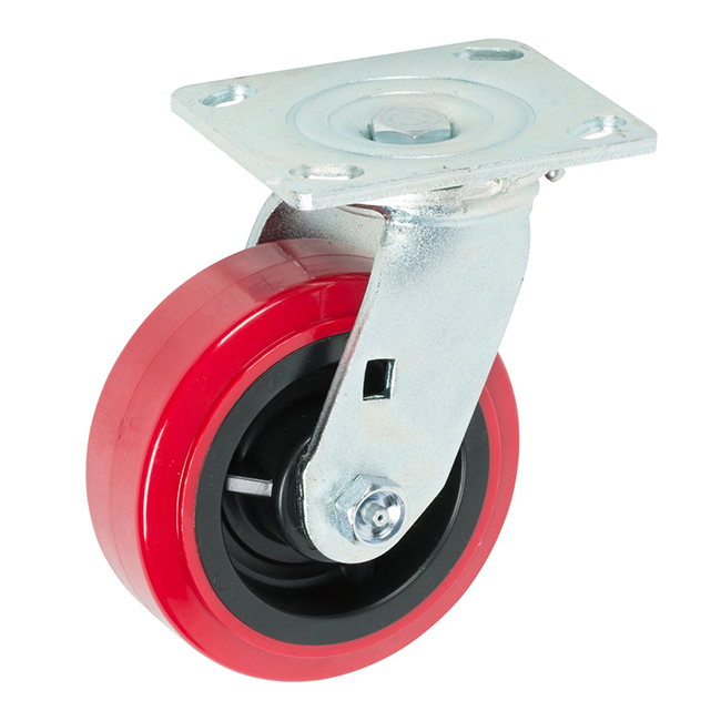 5" Red Metal Casters Swivel Caster (Red)
